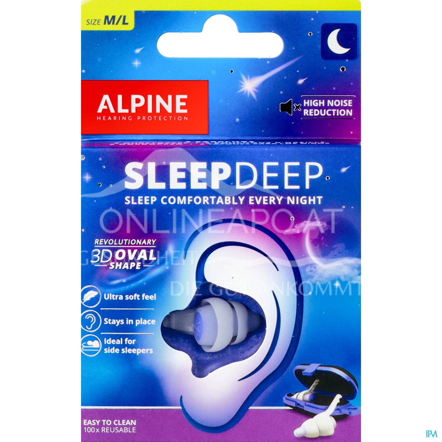 ALPINE Hearing Protection SleepDeep Ohrstöpsel - M/L