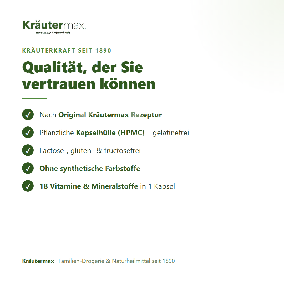 Kräutermax Mineralstoffe und Vitamine Kapseln
