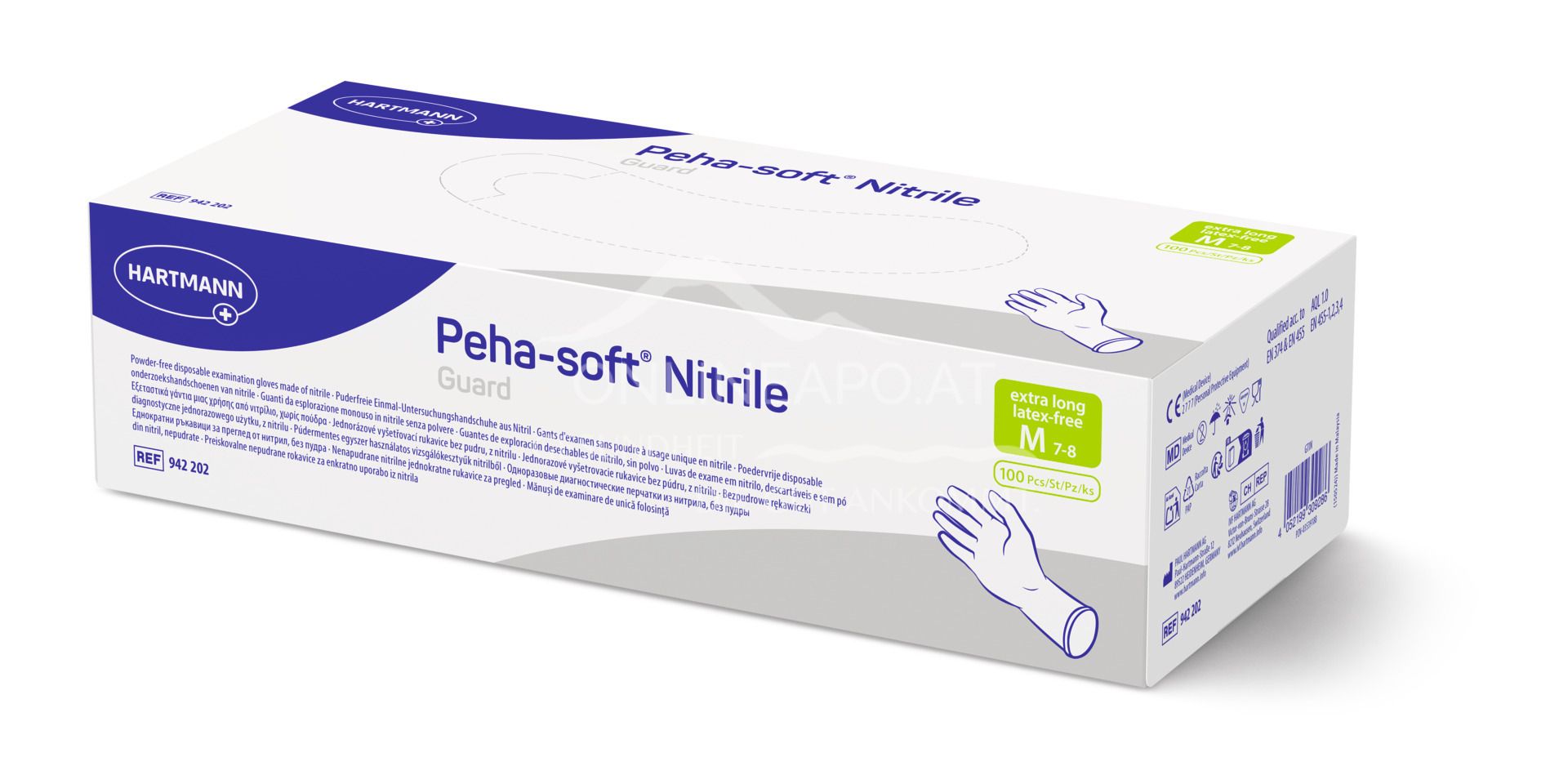 Peha-soft® nitrile guard powderfree Untersuchungs- und Schutzhandschuh - Größe M