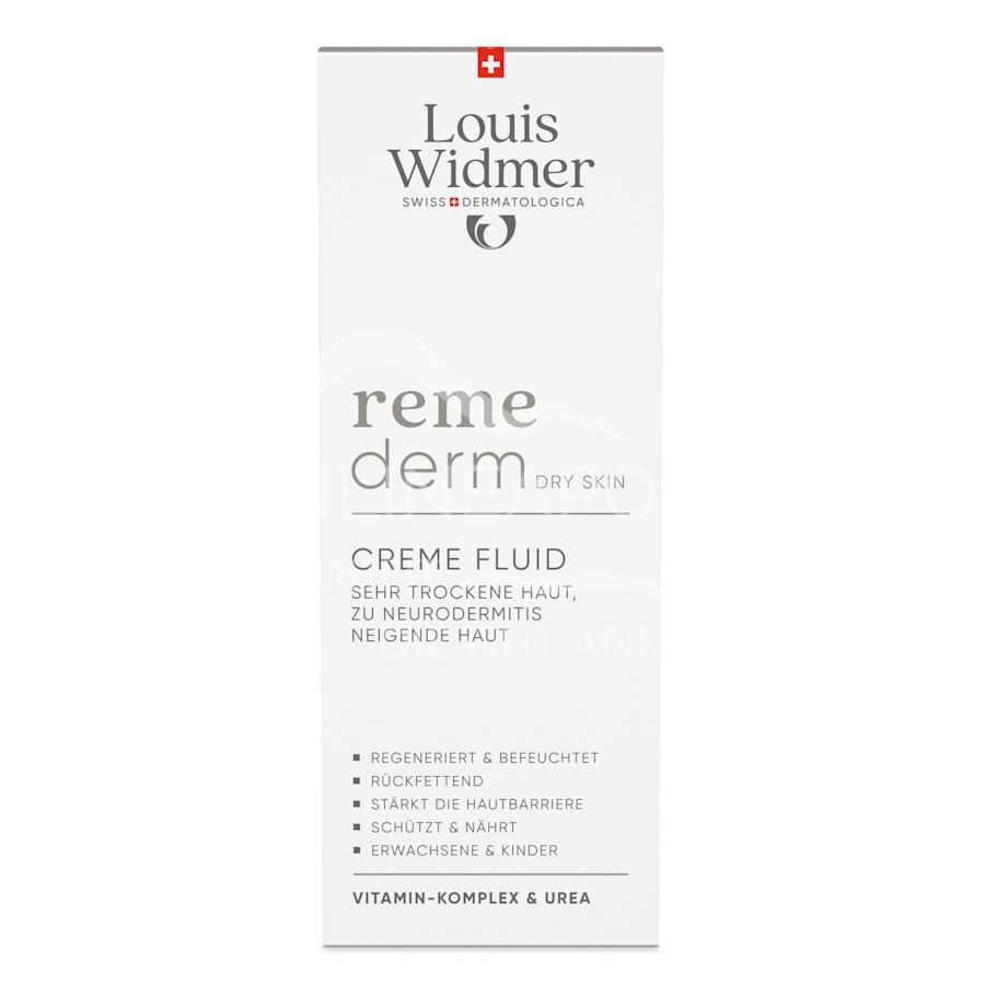 Louis Widmer remederm Dry Skin Creme Fluid - leicht parfümiert