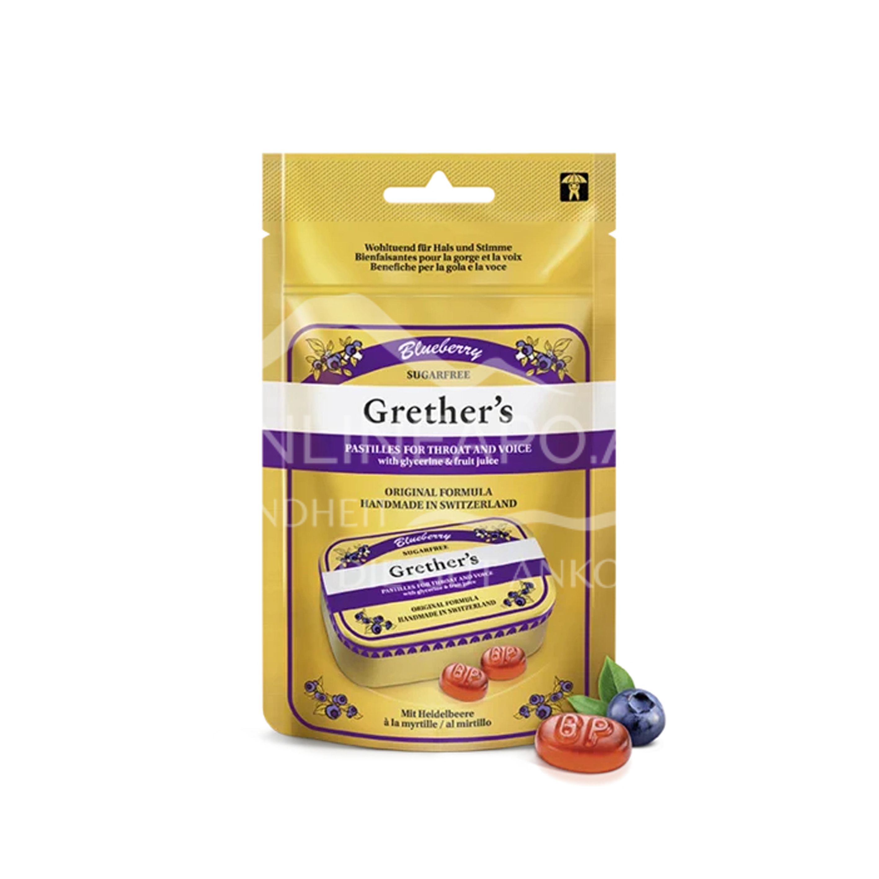 Grether’s Pastilles Blueberry Beutel zuckerfrei