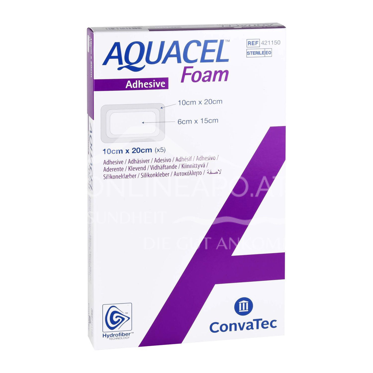 ConvaTec Aquacel® Foam adhäsiv steriler Schaumverband 10 x 20 cm