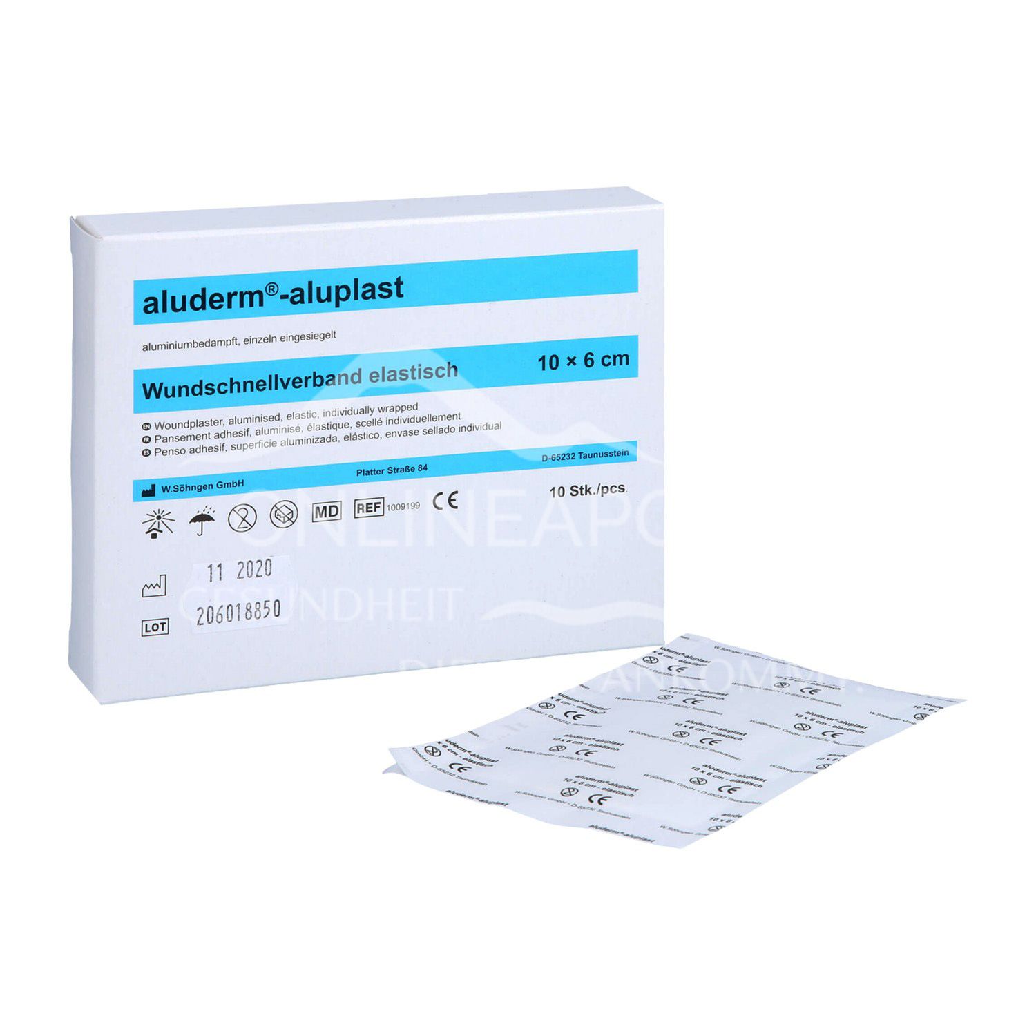 aluderm®-aluplast Wundschnellverband elastisch, 10 x 6 cm