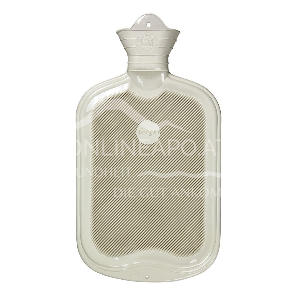 Singer hot water bottle rubber on both sides with slat white - 2,0L