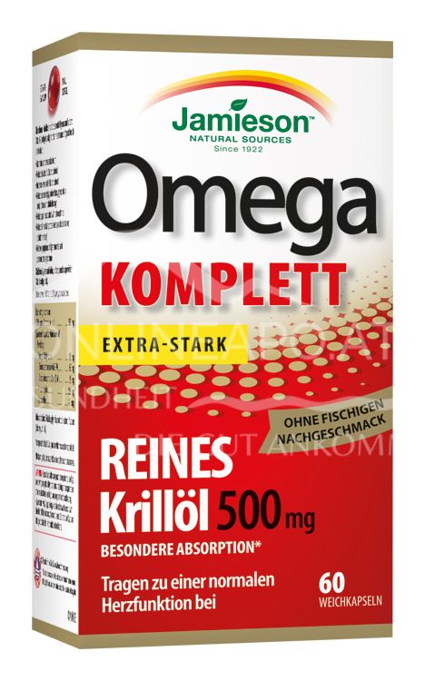 Jamieson Omega Komplett Reines Krillöl 500 mg Kapseln