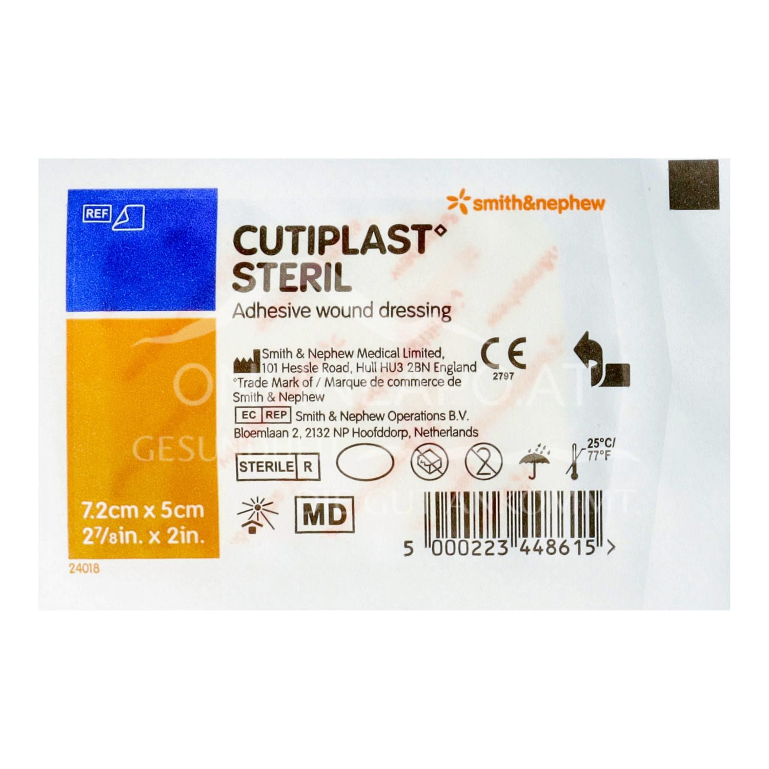 CUTIPLAST Wundverband steril, 5 x 7,2 cm