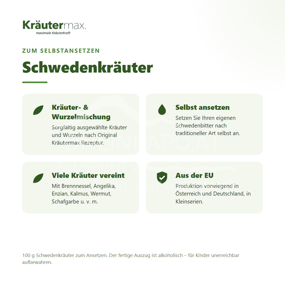 Kräutermax Schwedenkräuter zum Ansetzen von Schwedenbitter