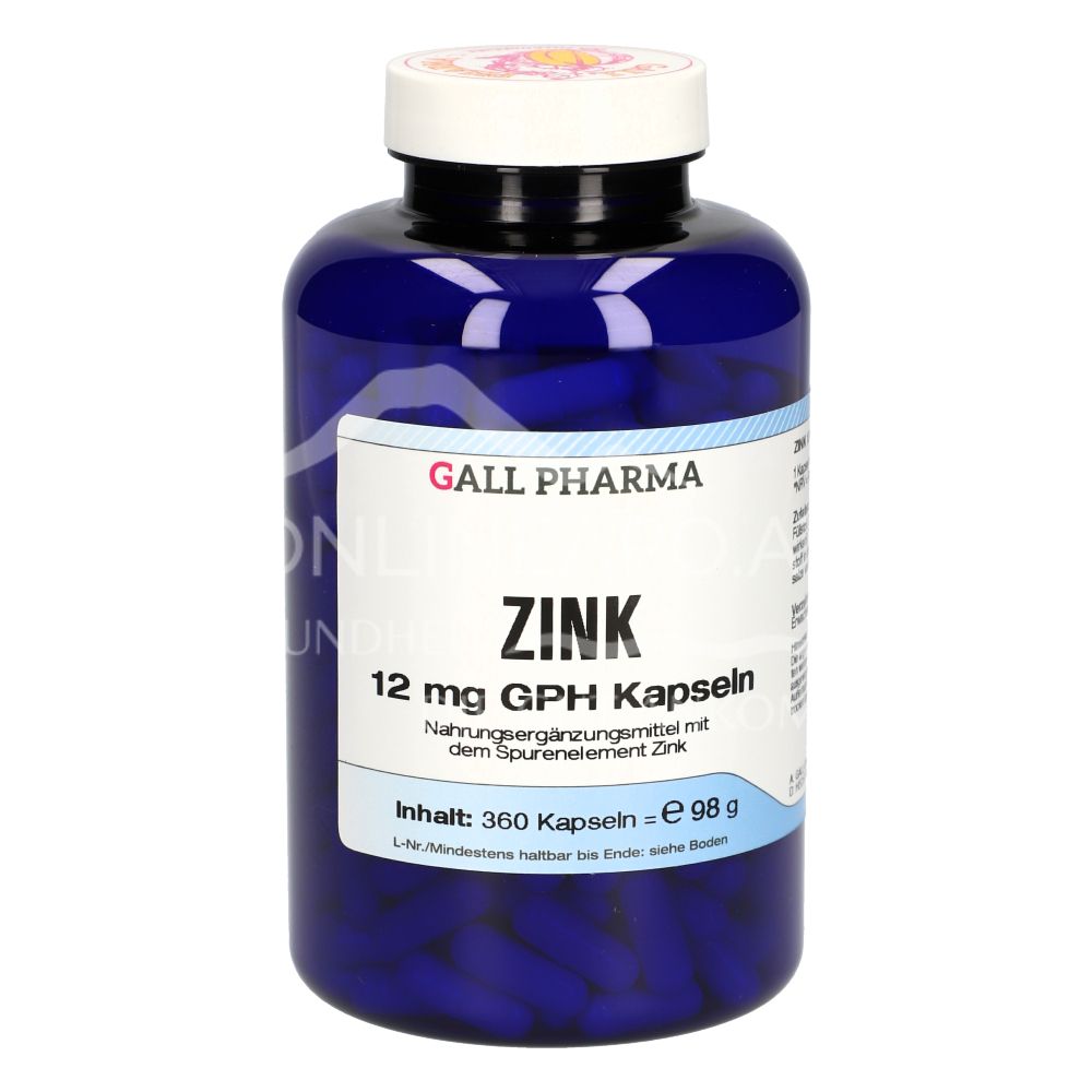 Gall Pharma Zinc 12 mg capsules