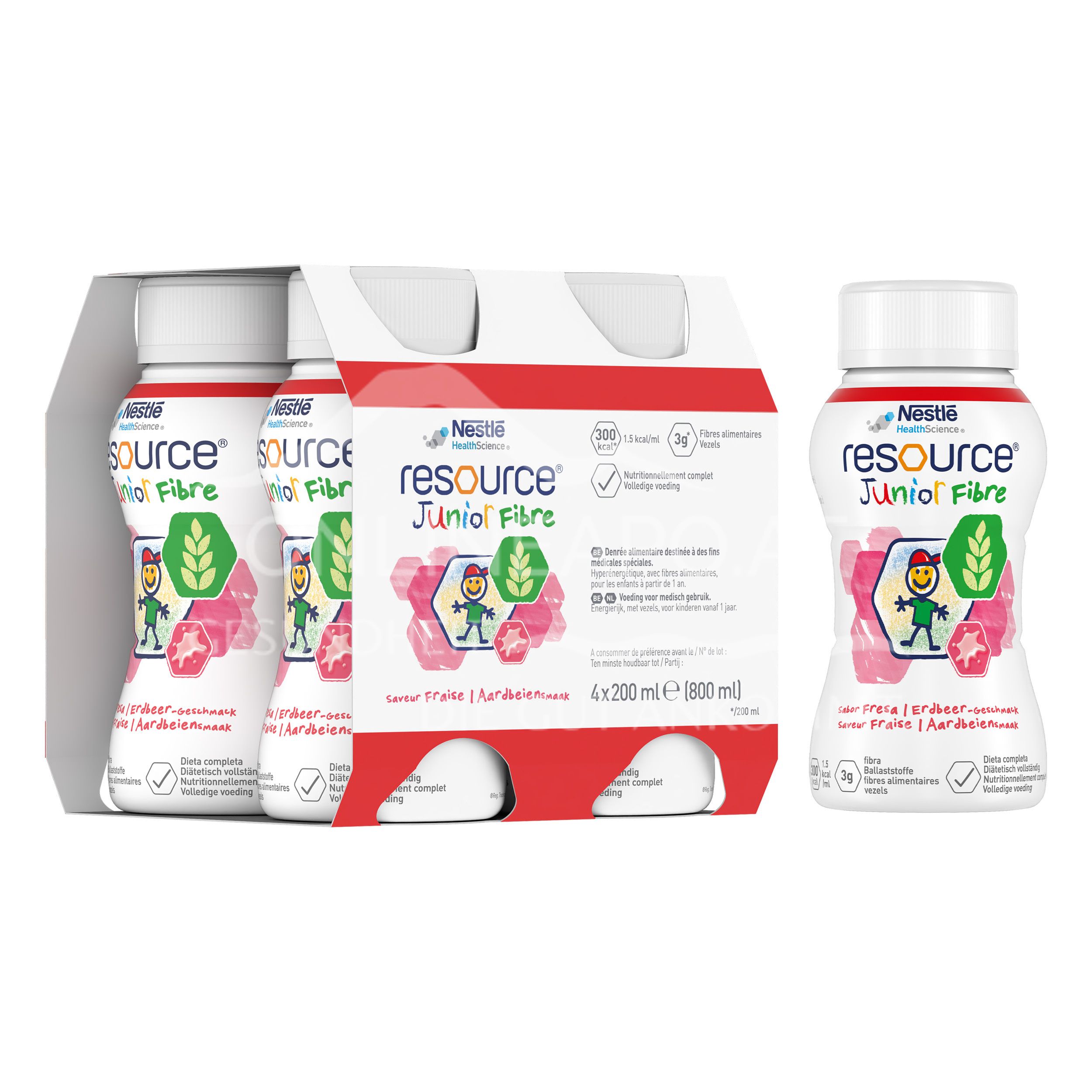 Resource® Junior Fibre Strawberry Drinking Food 200 ml