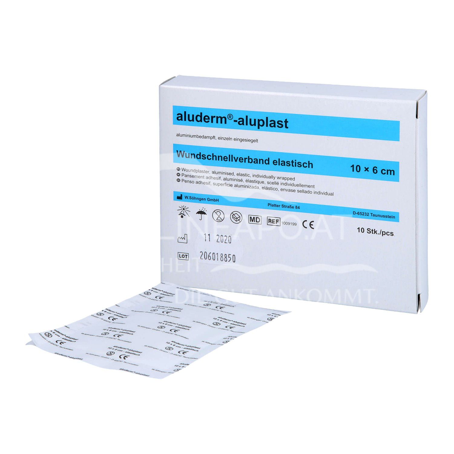 aluderm®-aluplast Wundschnellverband elastisch, 10 x 6 cm
