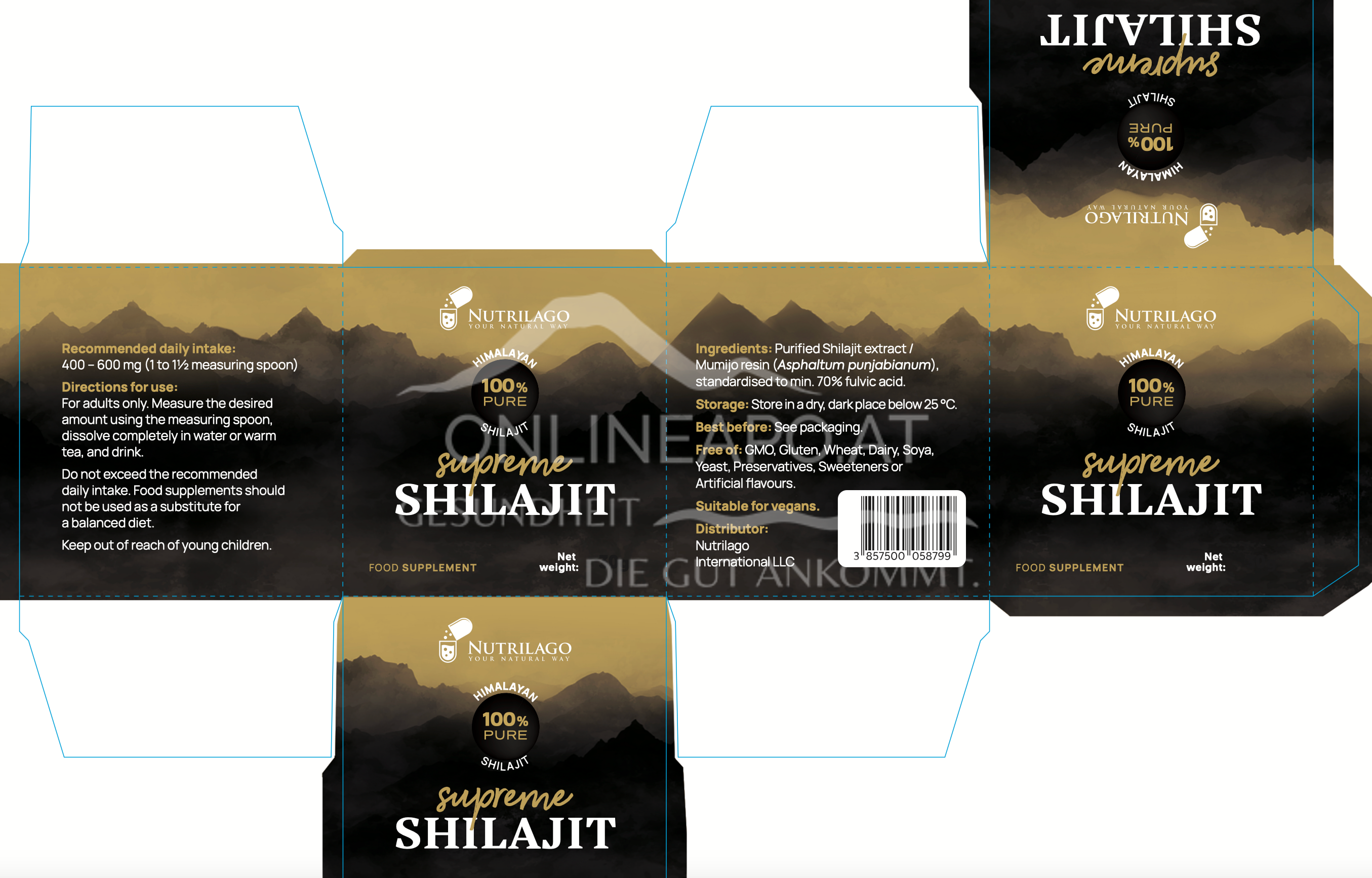 Nutrilago® Supreme Shilajit Harz – 100 % reiner Shilajit-Extrakt