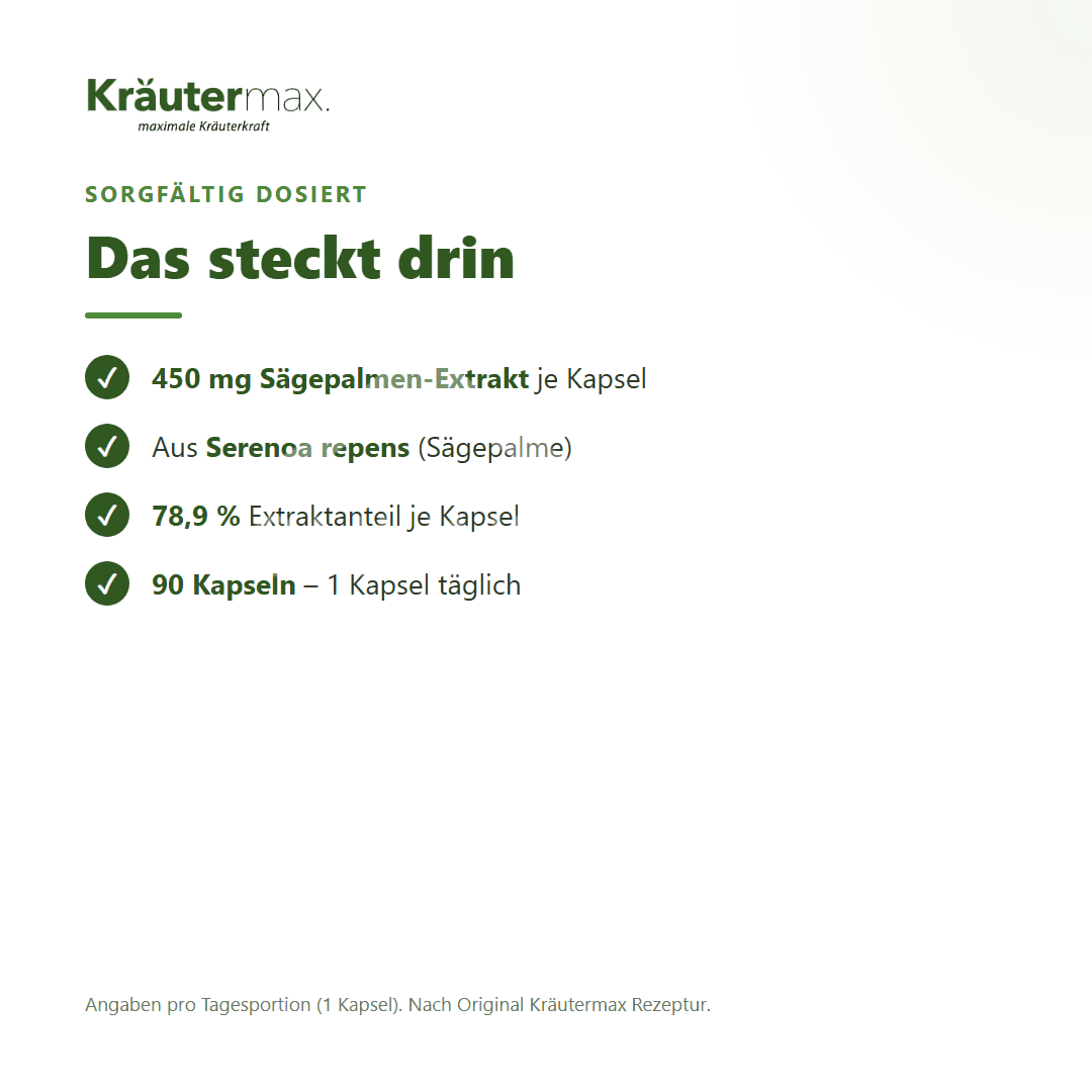 Kräutermax Sägepalme Extrakt Kapseln