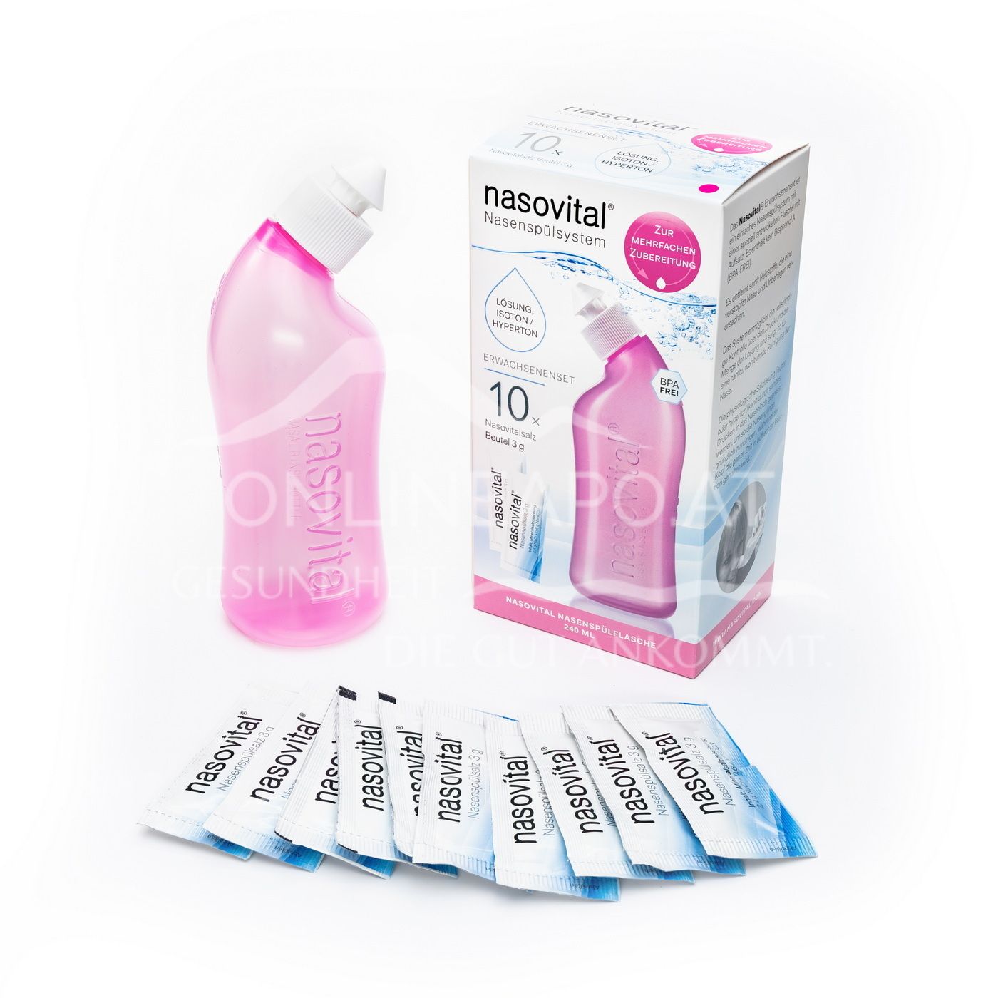 nasovital® Nasenspülsystem für Erwachsene - Rosa