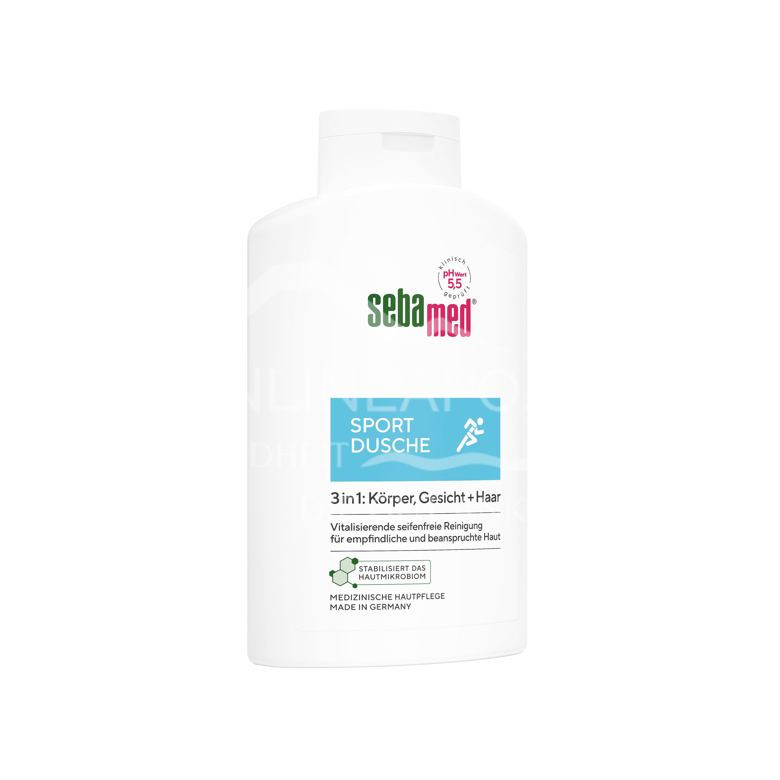 sebamed sports shower 3 in 1 for body, face + hair