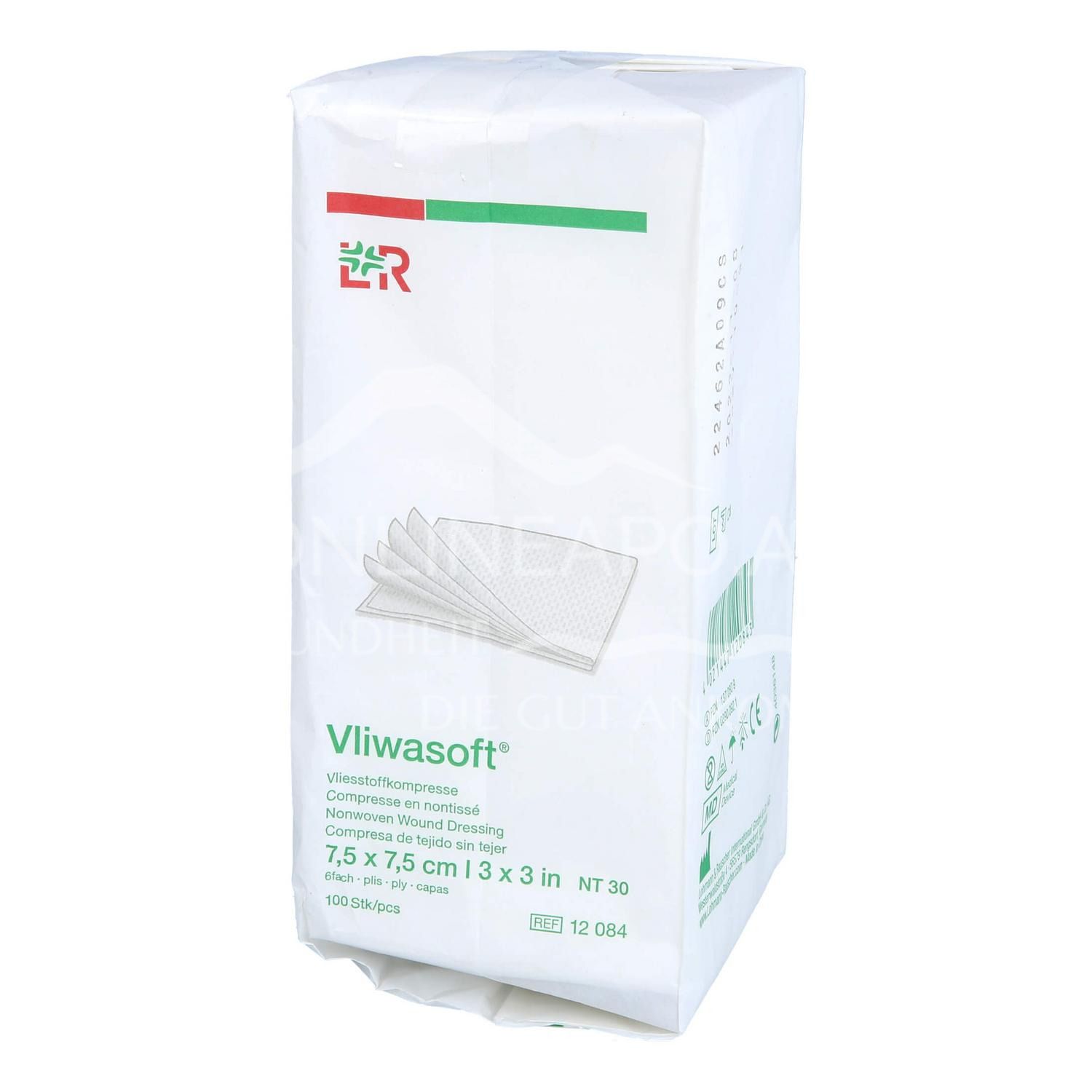 Vliwasoft® Vliesstoffkompressen, unsteril, 6-lagig, 7,5 x 7,5 cm